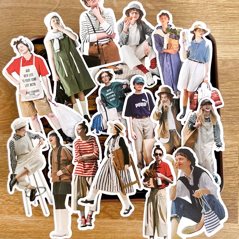 Street Fashion Magazines - 26 個のかわいいファッションストリート撮影女性雑誌ステッカー春夏日常着ハンドヘルドアカウント日記コラージュ素材