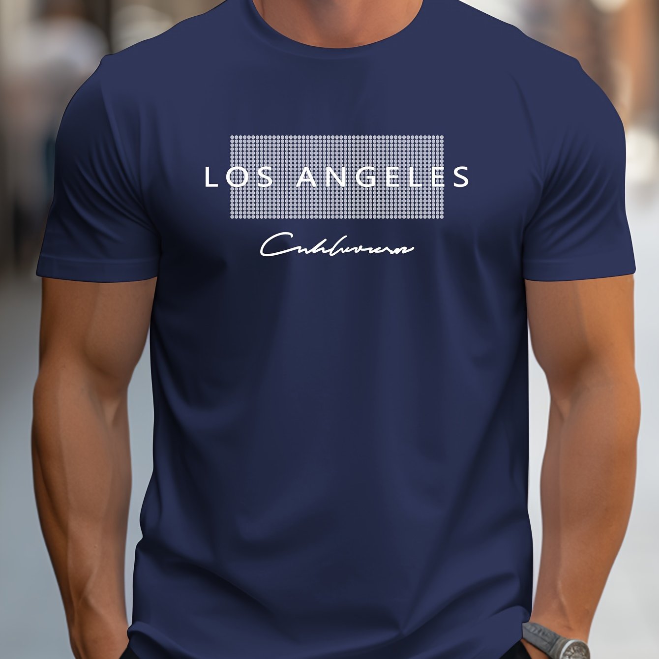 Street Fashion Los Angeles - ロサンゼルスパターン 3D プリントスポーツクイックドライブリーザメンズドライ Tシャツストリートカジュアルファッション原宿親子半袖
