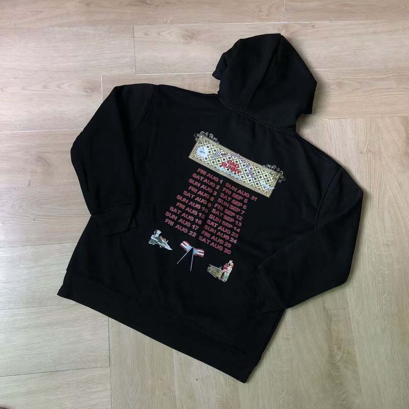 Foto Street Fashion - DTMF パーカーハイストリートトレンディブランドユニセックスカジュアルファッションプリント秋冬フリースフード付きデビティラルマスフォトススウェットシャツ