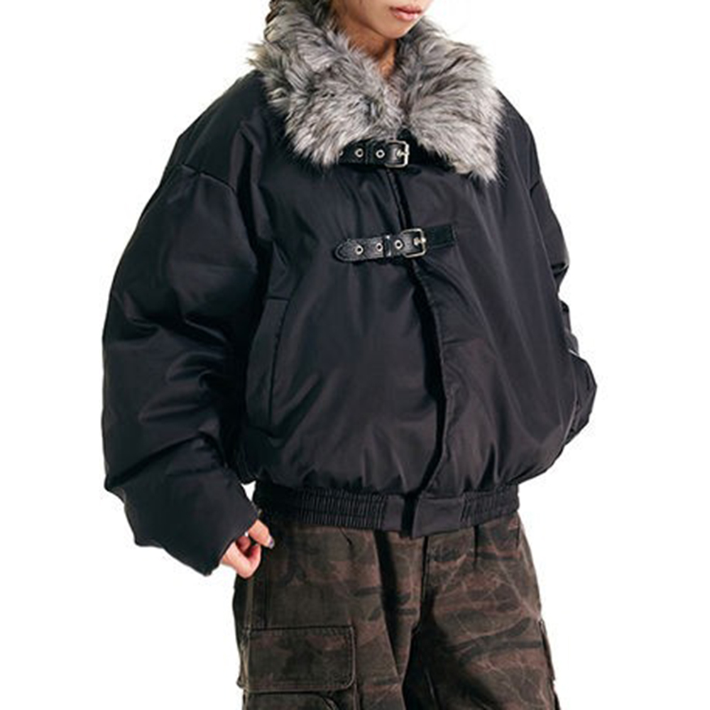 男性用フェイクファーコート,カジュアル,パンク,ストラップ, - Street Fashion Men 2025 のレビューと価格