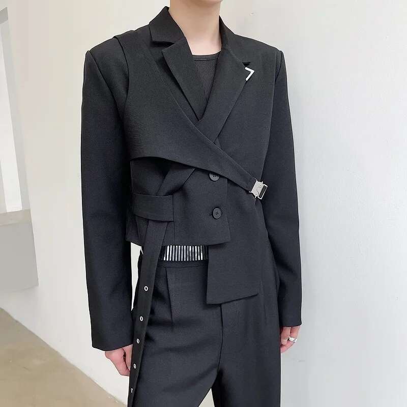 LUZHEN オリジナル非対称スプライシングデザインブレザー - Street Fashion Men 2025 のレビューと価格