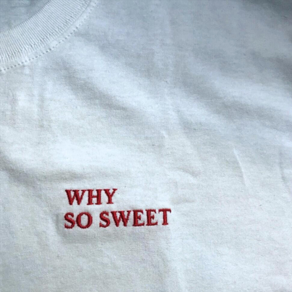 なぜそんなに甘い手紙刺繍男性女性半袖 Tシャツ夏ルーズカジュ - Street Fashion Men 2025 のレビューと価格