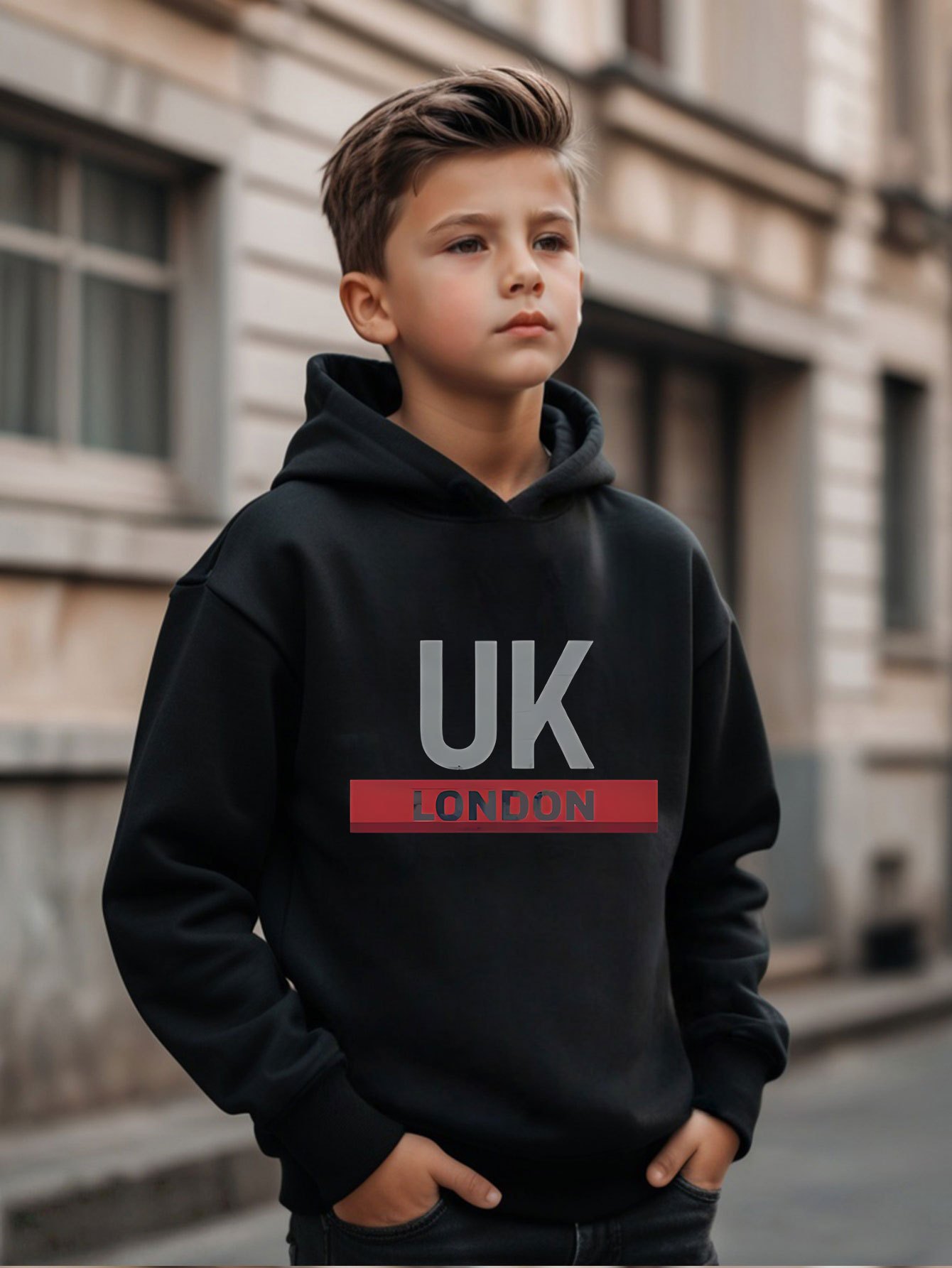 イギリス・ロンドン製プリントフーディー、男の子向けファッショ - Street Fashion In London のレビューと価格