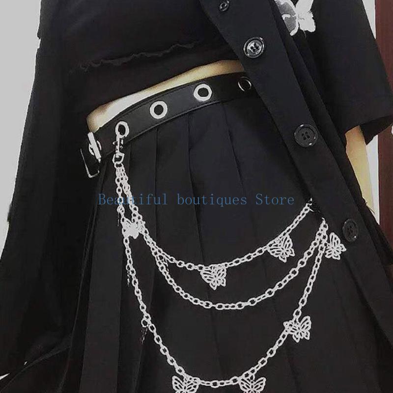 U4LF 6 個パンクパンツウエストチェーンガールズレディー - Street Fashion Reference のレビューと価格