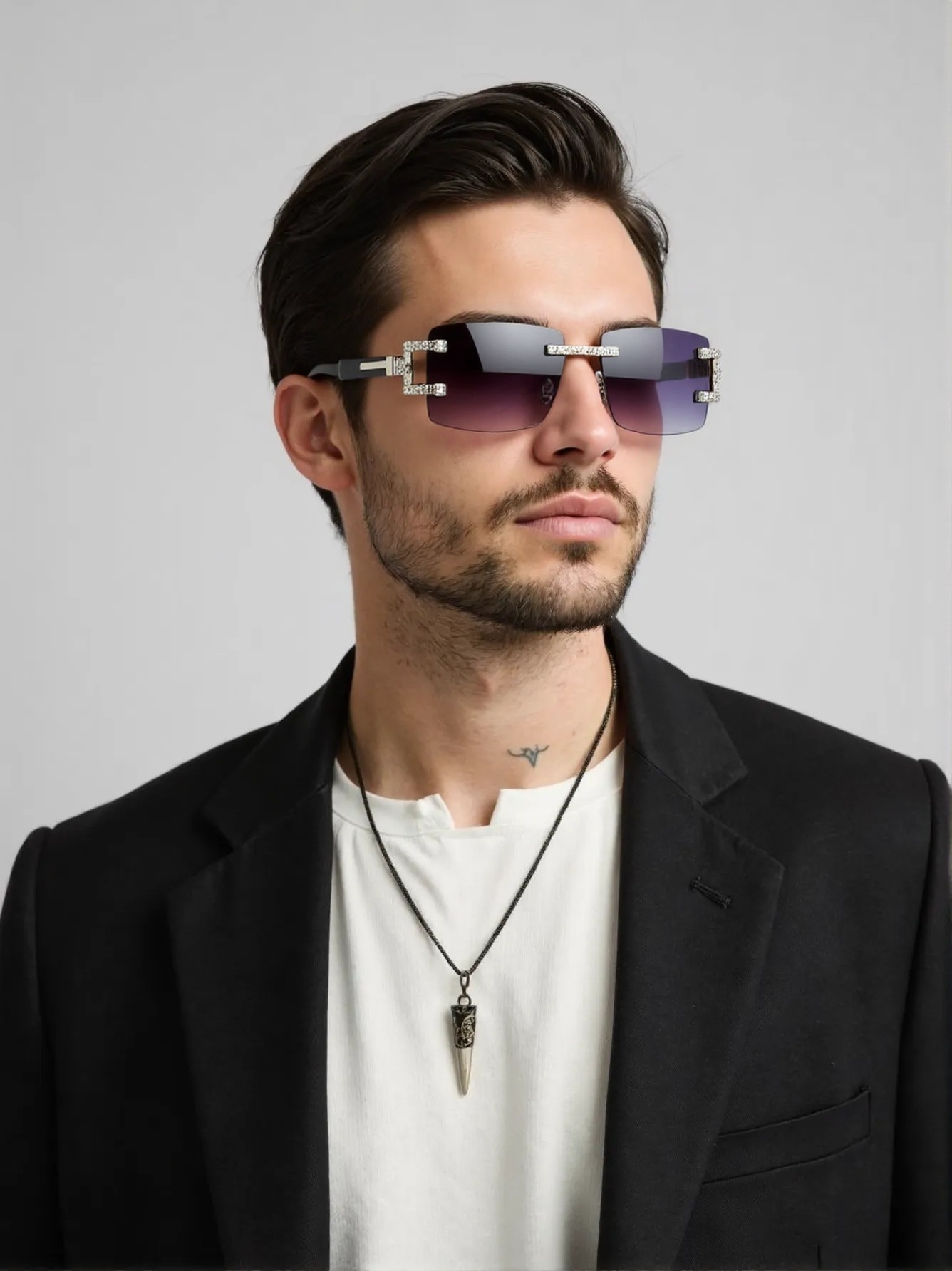 ウッドレッグレトロファッションサングラストレンドダイヤモンド - Street Fashion Shoot のレビューと価格