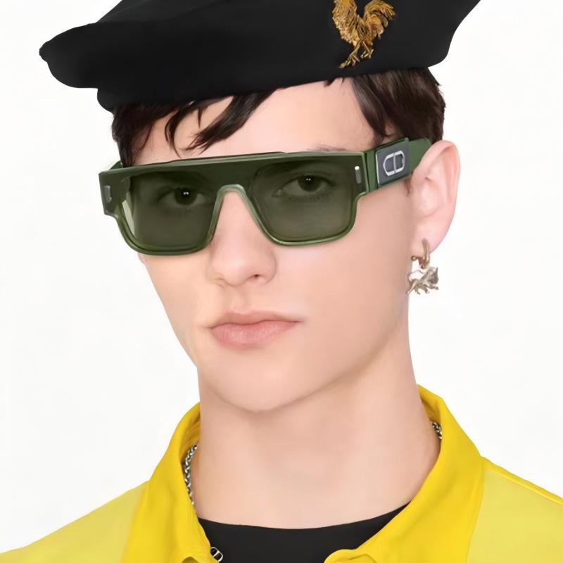 トレンドのグリーンスクエアフレームサングラス 2024年新作 - Street Fashion Shoot のレビューと価格