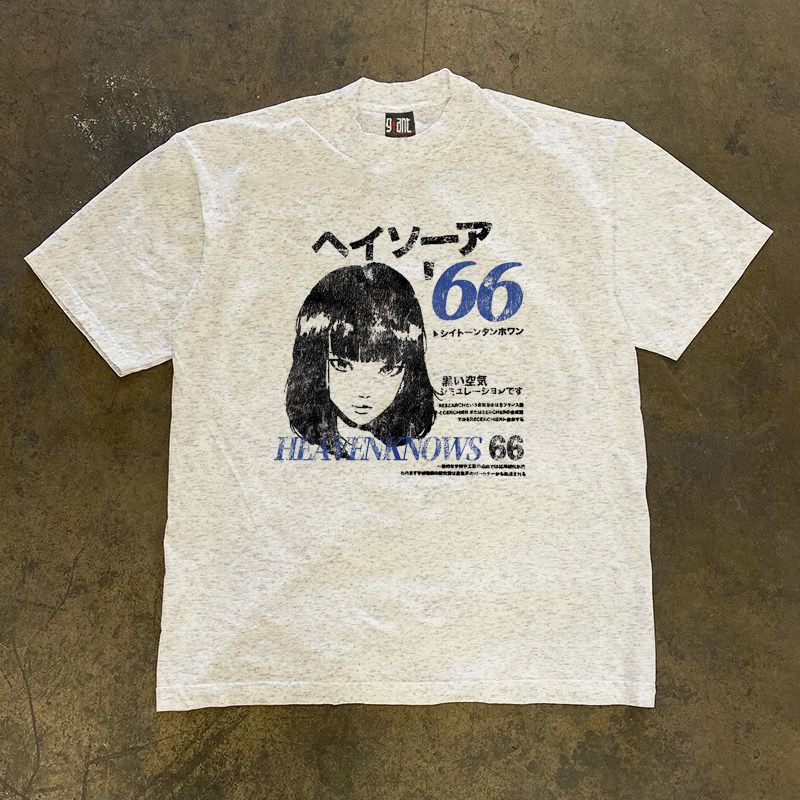 コミックシブヤガールプリントハイストリートトレンド半袖Tシャ - Street Fashion Shibuya のレビューと価格