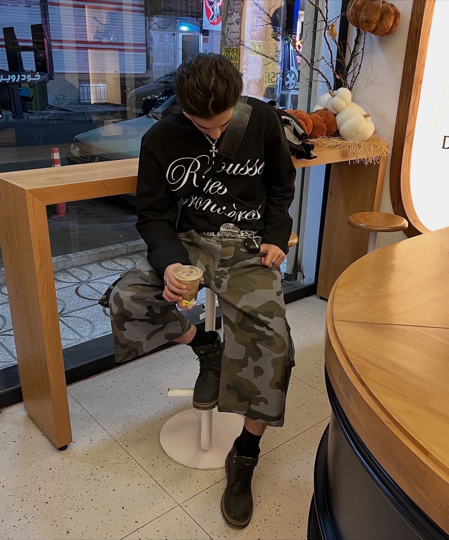 2025年アメリカンレトロファッションレタープリント長袖Tシ - Street Fashion Couple のレビューと価格