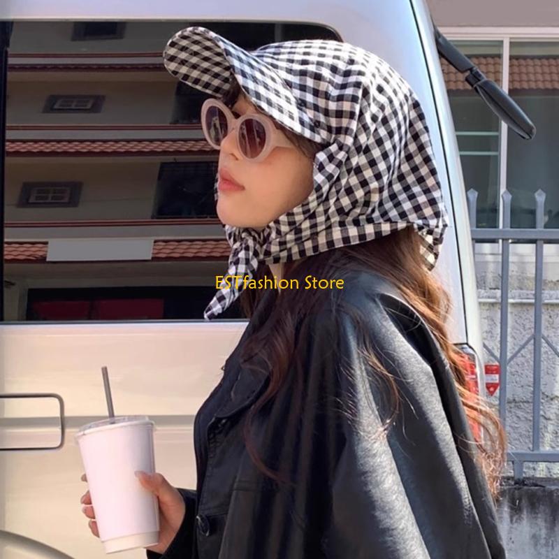 Y5GC 人気のスカーフ帽子チェック柄ヘッドスカーフ帽子ファ - Street Fashion Reference のレビューと価格