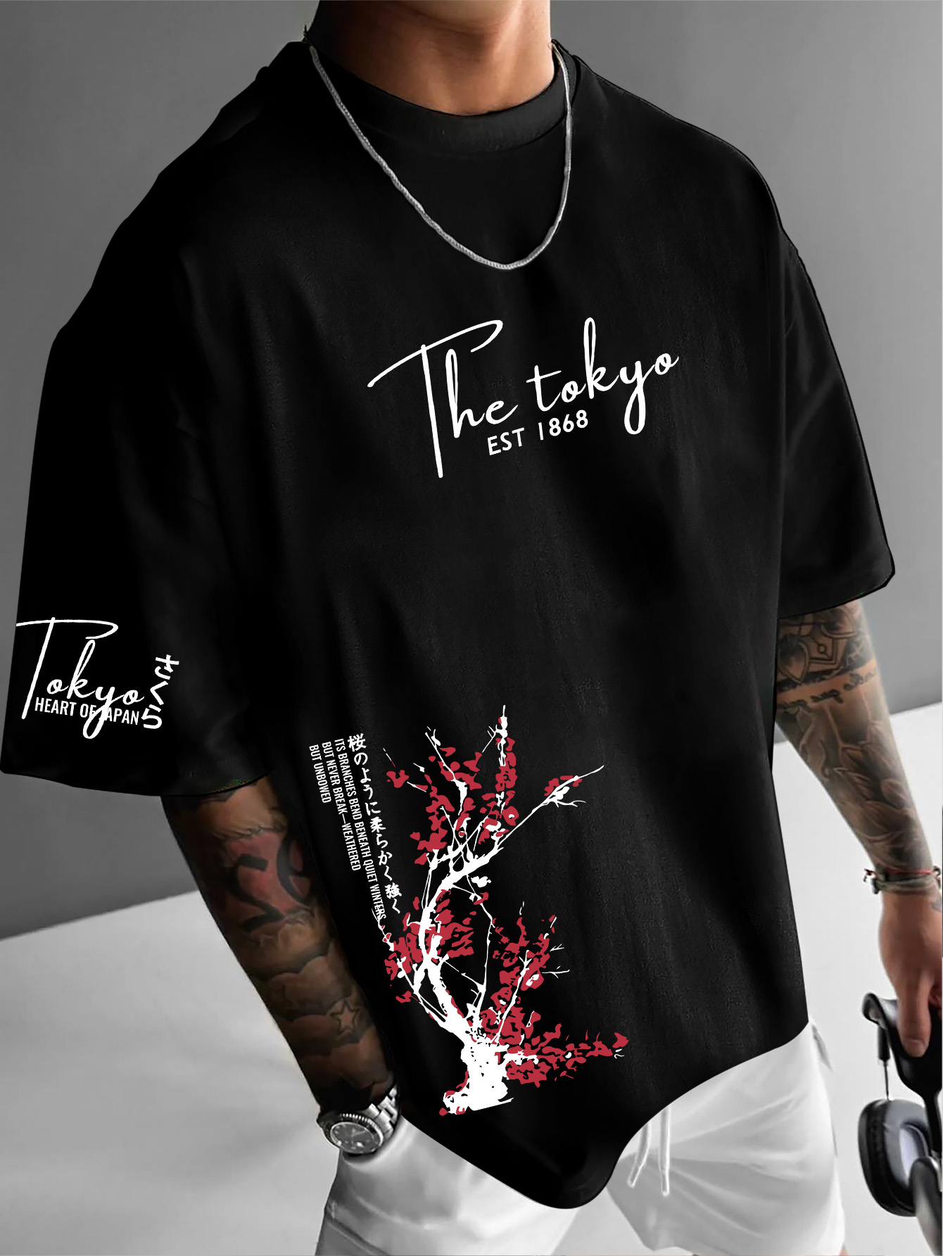 Tokyo EST 1868 チェリーブロッサム 日本風 夏 - Street Fashion Shibuya のレビューと価格