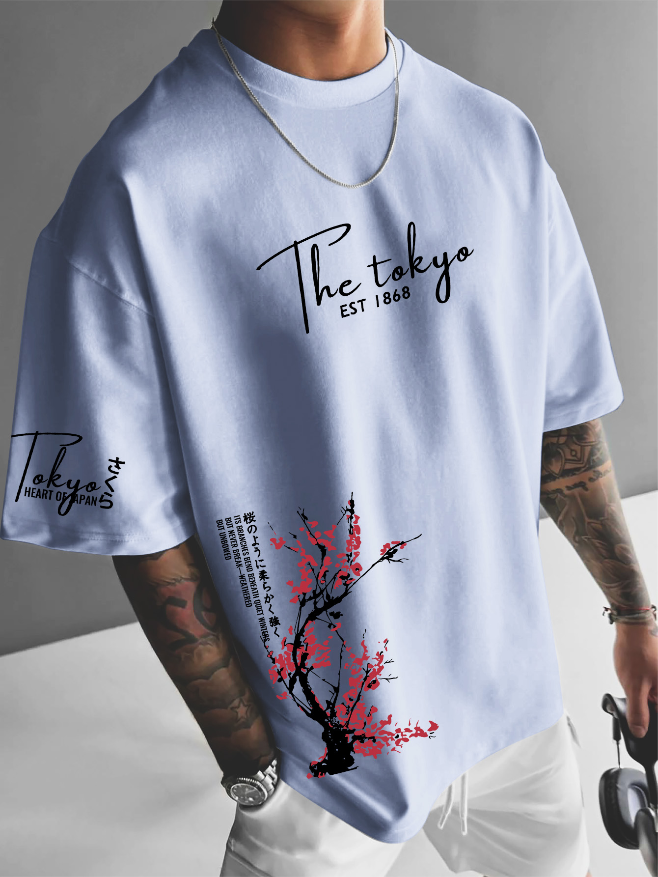 Tokyo EST 1868 チェリーブロッサム 日本風 夏 - Street Fashion Shibuya のレビューと価格