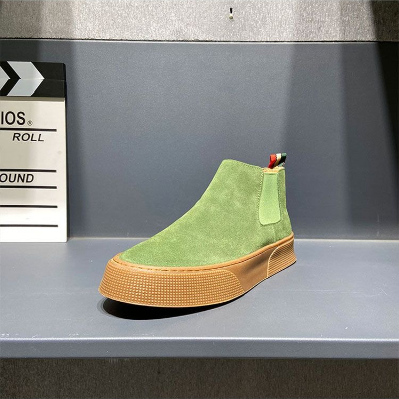 2026秋冬メンズチェルシーブーツ スリップオン PUレザー - Street Fashion Korean のレビューと価格